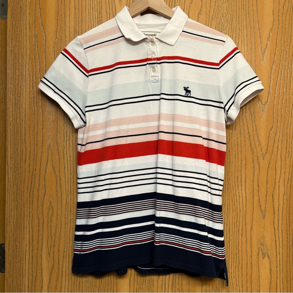 Abercrombie & Fitch | Women’s/Juniors Striped Polo Shirt | Size XL
